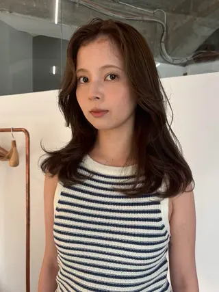 セミロング カラー anri/梅田/ 透明感カラーのヘアスタイル