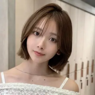 ショート ボブ/レイヤー/ 縮毛矯正/ 渡邊莉玖のヘアスタイル