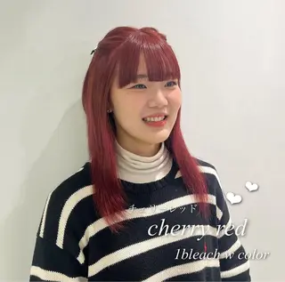 ミディアム カラー ヘアアレンジ 🎀Girly艶髪カ ラー🎀Harukaのヘアスタイル