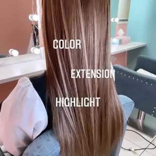 ロング カラー エクステ🩵ブリーチ 韓国ヘア🩵KAEのヘアスタイル