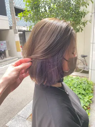 ミディアム 西田辺/ タカスナオヤのヘアスタイル