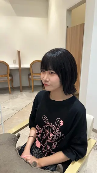 ミディアム 【朝ラクくびれボブ】 梅木和也のヘアスタイル