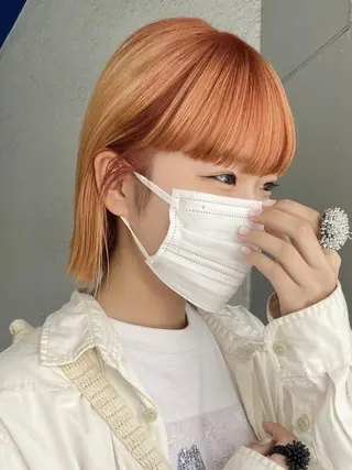 ミディアム カラー パーマ ヘアアレンジ メンズ ハイトーン/レイヤー 🌸さくらのヘアスタイル