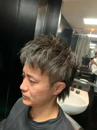 ショート カラー メンズ ヒロ銀座 バーバーショップ神楽坂所属・ひらお あおとのヘアスタイル