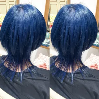 ミディアム カラー ブリーチデザインカラ ー/メンズ◎mariのヘアスタイル