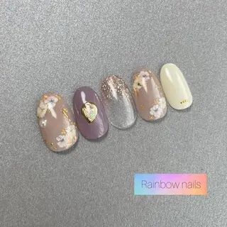 ネイル Rainbow nailsくろちゃんのネイルデザイン
