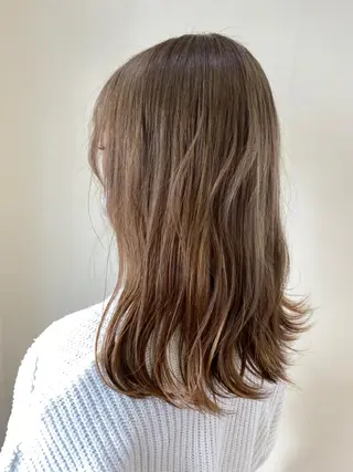 セミロング カラー 美髪改善・ブリーチ tadasuke⭐️のヘアスタイル