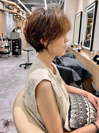 ショート パーマ 【似合わせ・レイヤー ・パーマ】海気のヘアスタイル