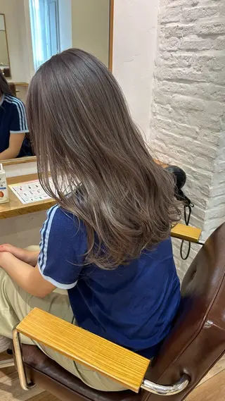 セミロング カラー じゅわっと暖色カラー 🍊Moemiのヘアスタイル