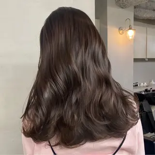 ロング カラー 新宿/韓国ヘア/ 髪質改善ストレートのヘアスタイル