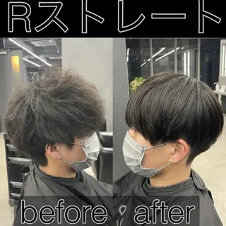 ショート メンズ 毛流れ縮毛矯正✨ メンズ那智優貴のヘアスタイル