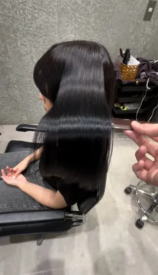 セミロング カラー 髪質改善ヘアケア 艶髪特化/上田のヘアスタイル