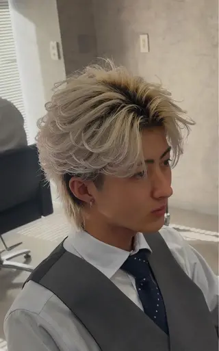 ミディアム カラー メンズ 🪲メンズ特化🐞 DAISUKE🦎のヘアスタイル