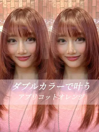 ロング カラー 柔らかい艶暖色 レイヤー🫧姫汝のヘアスタイル