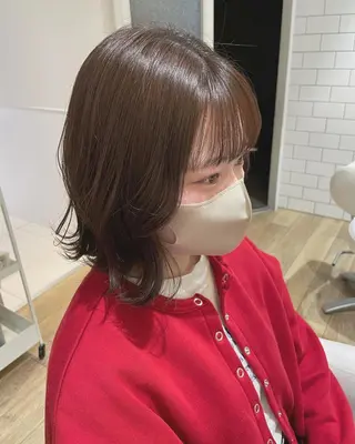 ミディアム カラー パーマ ヘアアレンジ メンズ キッズ ネイル マツエク・マツパ 🫧垢抜けヘア🫧 SHIORIのヘアスタイル