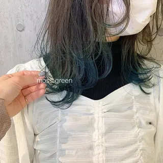 セミロング カラー ﾊｲﾄｰﾝ/ｼｮｰﾄ 村上淳乃🐥のヘアスタイル