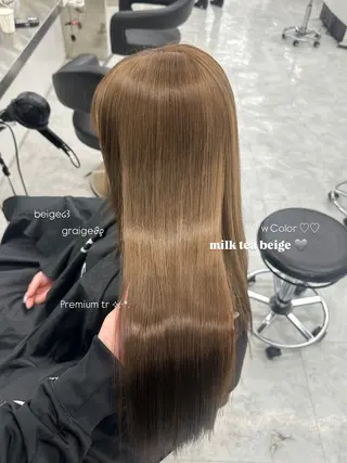 カラー 透ける透明感カラー 🤍anju🎀のヘアスタイル