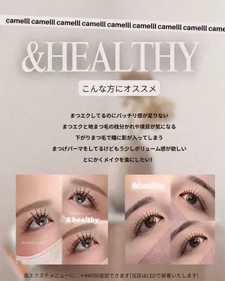 マツエク・マツパ 【那覇/束感まつ毛】 ｷｬﾒﾙのマツエク・マツパデザイン