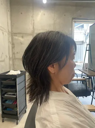 ミディアム 江頭 暁のヘアスタイル