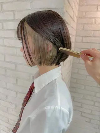 ショート ボブ/縮毛矯正 髪質改善/もえるのヘアスタイル