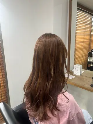 ロング カラー ✨🎨ブリーチなし 透明感カラー✨美友のヘアスタイル
