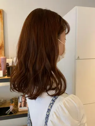 セミロング カラー パーマ ヘアアレンジ メンズ キッズ ネイル マツエク・マツパ SALOWIN梅田茶屋町店所属・ウルフレイヤーカット /チヒロのヘアスタイル