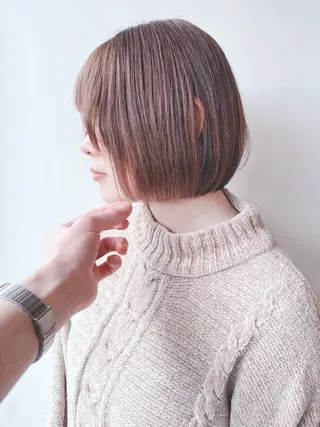 ショート 小顔ボブ/お悩み解決 /ボブパーマ/とういのヘアスタイル