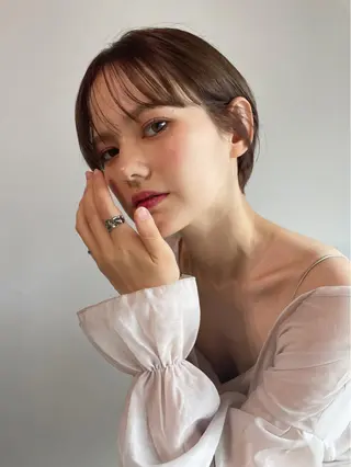 ショート カラー ヘアアレンジ キッズ マツエク・マツパ アイブロウ 透明感カラー/推しカ ラー☁️JURAのヘアスタイル