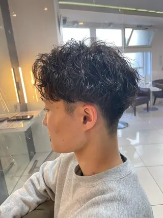 ショート カラー パーマ メンズ SHUN メンズパーマのヘアスタイル