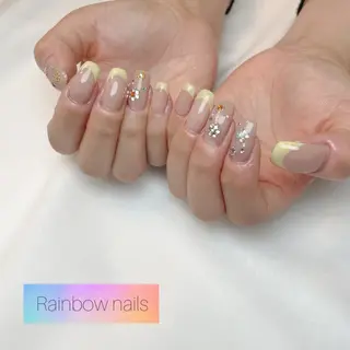 ネイル Rainbow nailsくろちゃんのネイルデザイン