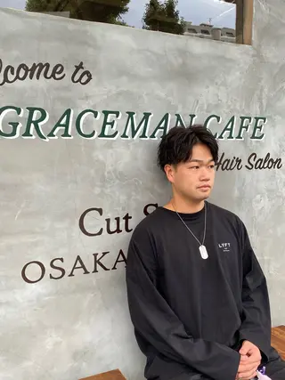 ミディアム パーマ メンズ メンズカット/パーマ 福島区SOSOのヘアスタイル