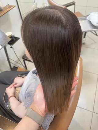 ミディアム カラー 頭皮×髪質改善 透明感カラー💎中村のヘアスタイル