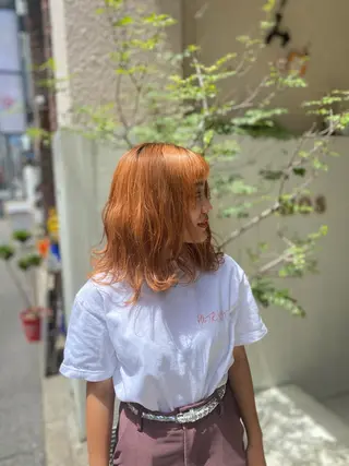 ミディアム カラー 長谷川 誠志のヘアスタイル