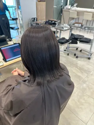 セミロング カラー お悩み改善 黄金比みくのヘアスタイル