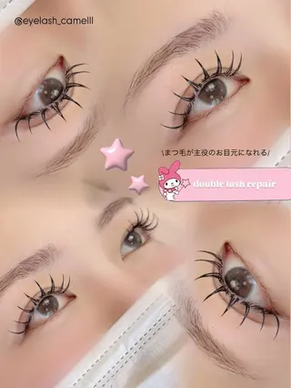 マツエク・マツパ 【那覇/束感まつ毛】 ｷｬﾒﾙのマツエク・マツパデザイン