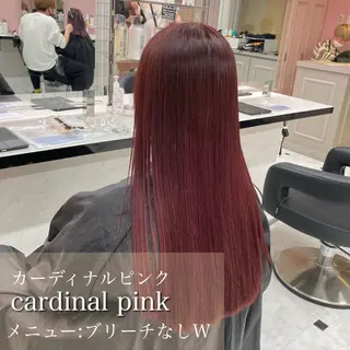 ロング カラー EMIL/上野駅近 /ブリーチ縮毛矯正のヘアスタイル