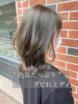 ミディアム カラー パーマ ヘアアレンジ 酸性縮毛矯正のプロ 杉山玲介のヘアスタイル