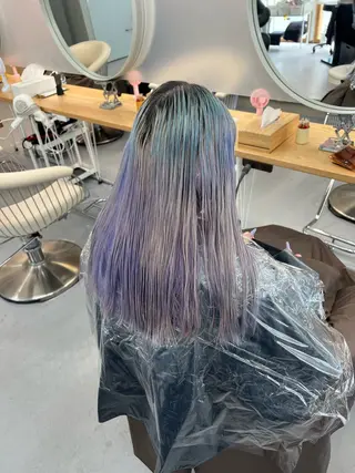 ロング カラー メンズ soi所属・ケアブリーチ/ツヤ髪 /ハイトーン/西村のヘアスタイル