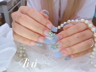 ネイル ネイルサロンAiri 長さ出し·シンプルのネイルデザイン