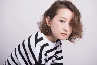 ミディアム カラー パーマ パーマ特化 フシキサトシのヘアスタイル