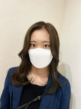 ミディアム カラー honen RUKAのヘアスタイル