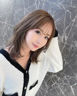 ミディアム チダアキフミ Ash大森のヘアスタイル