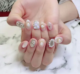 ロング カラー ネイル Q Free nailsのネイルデザイン