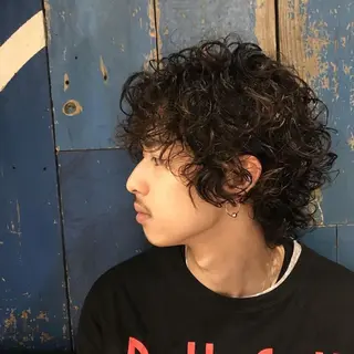 パーマ メンズ ダブルカラー/ ケアブリーチ/クニトのヘアスタイル