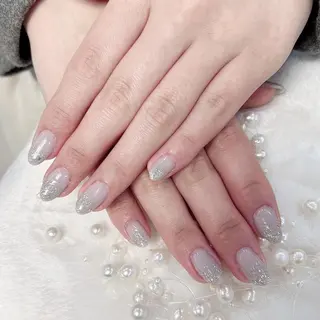 ネイル RAFFINE 月🦋🩵のネイルデザイン