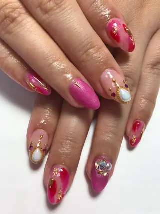 ネイル rukianail 新里のネイルデザイン