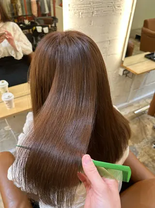 ロング カラー AMBERGLEAM Hair&Cloth Yoga所属・Ryo☘縮毛矯正/ メンズ/ブリーチ/のヘアスタイル