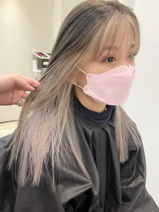 ロング カラー パーマ ヘアアレンジ メンズ キッズ ネイル マツエク・マツパ アイブロウ 韓国風×透明感カラー 髪質改善オタベシンヤのヘアスタイル