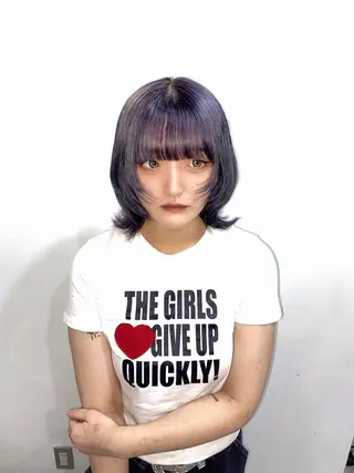 セミロング カラー ハナダ メイのヘアスタイル