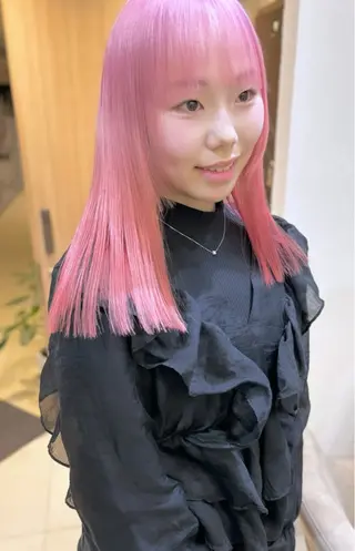 セミロング カラー 似合わせカラー/艶 髪質改善/ヨシザキのヘアスタイル